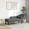 VidaXL Chaise Longue with Cushions Dark Grey Fabric, Upholstered Sofa, Sofa for Bedroom, 2-seater Sofa, 4007597