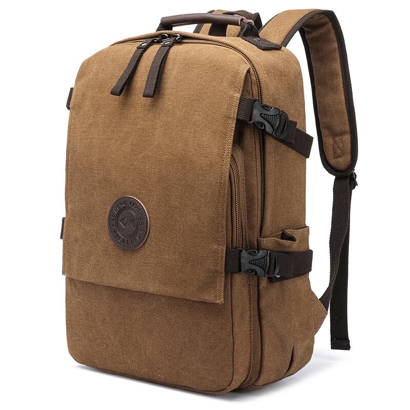 Vintage Flip-Top Canvas Backpack