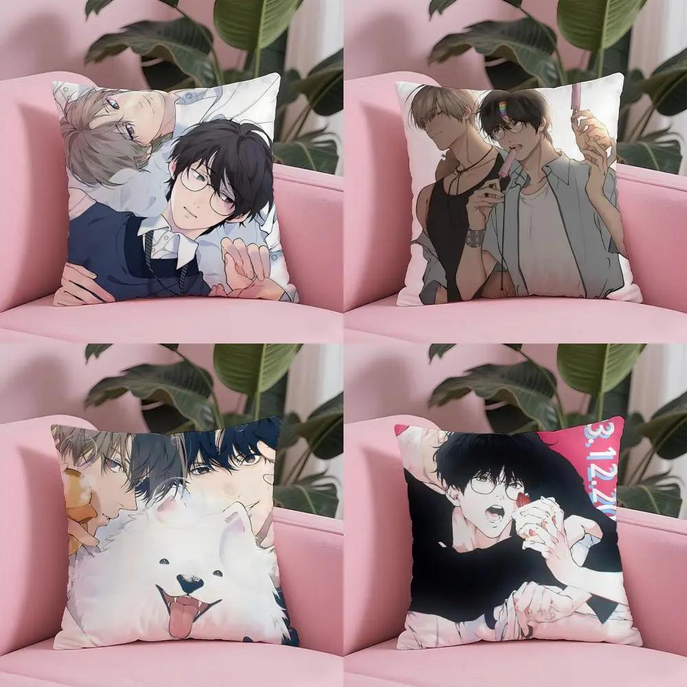 Anime L-Lost in the C-Cloud Pillow Case Soft Plush Fabric Double-Sided Printed Cushion Cover Warm Winter Sofa Pillow Case