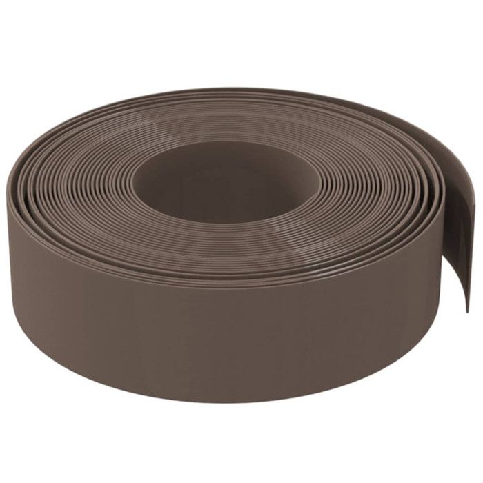 VidaXL Bordure de jardin marron 10 m 15 cm polyéthylène 154398
