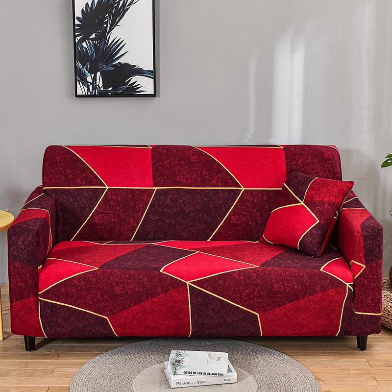 Bedruckter Sofabezug, Stretch-Couchbezüge, Loveseat-Schonbezüge für 2-Sitzer-Kissen, Couch, waschbar, Wohnzimmer-Möbelschutz