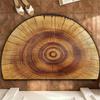 Tappetino per porta semicircolare con design ad anelli di albero, antiscivolo, lavabile, tappeto piatto 2D semicircolare per ingresso di fattoria, decorazione per la casa