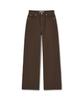 Aussel Heavy Cotton Wide Leg Jeans Brown