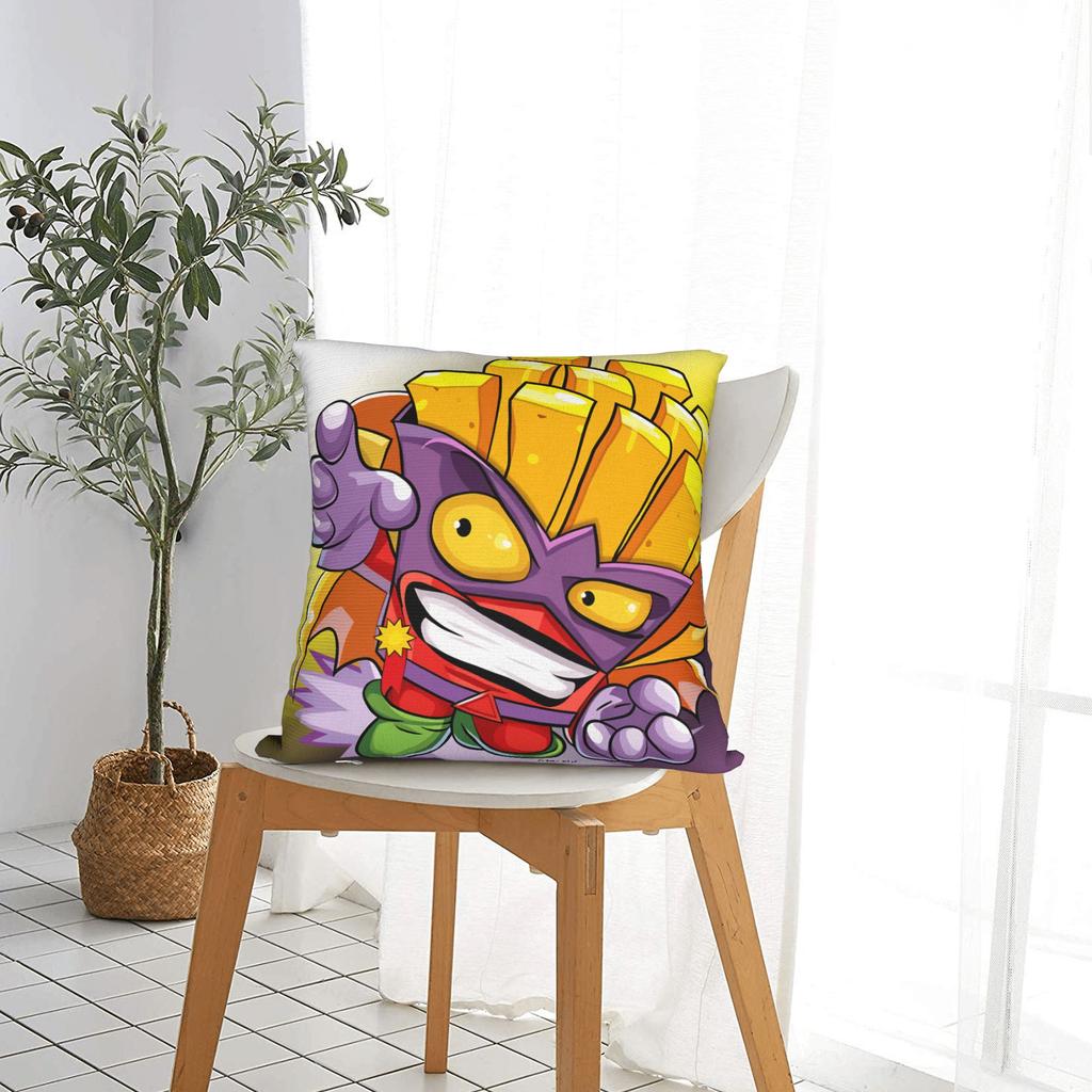 Super Zings Game Pillow Cover  Comfy Cushion Cover Cute Funny Pillow Case For Living Room Bed Chair