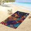 Vibrant Egyptian African Style Women Art Beach Towel, Extra Large, Thickened Quick-Dry Multi-Purpose For Swimming Travel Camping