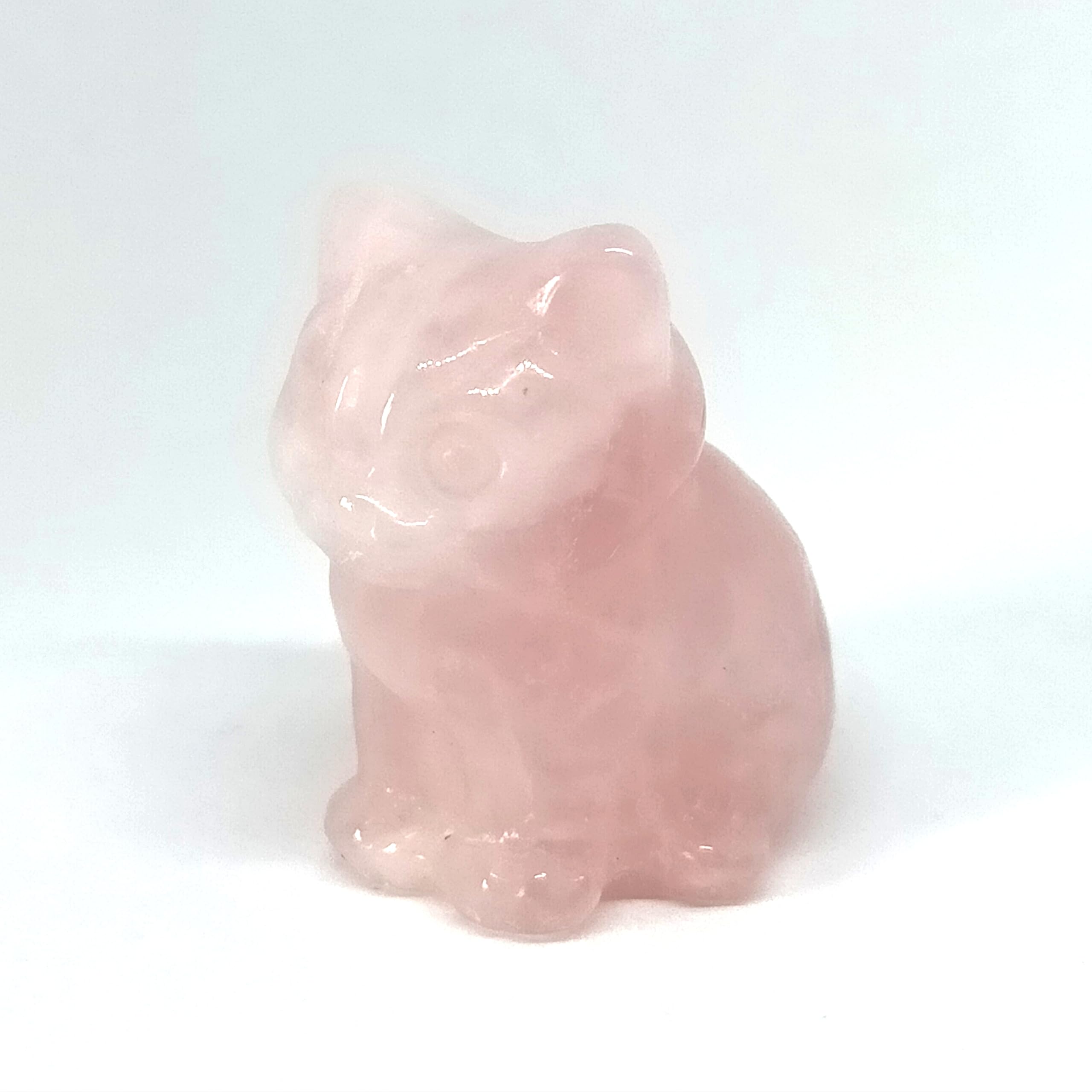 

Минеральный образец 30 мм в форме кошки (розовый кварц)