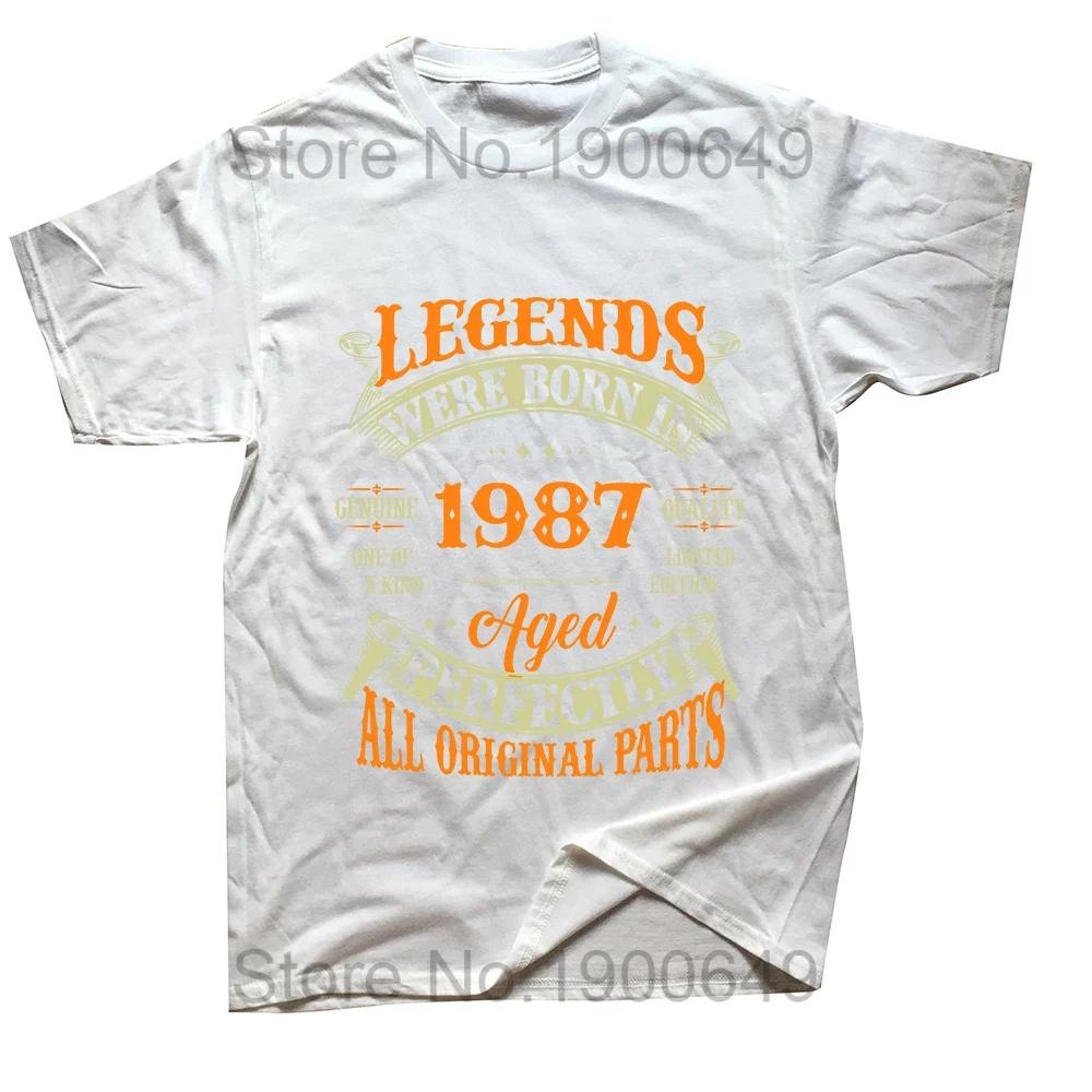 Vintage Made In 1987 Limited Edition 37 Years of Being Awesome T Shirts Summer Graphic Cotton Streetwear Birthday Gifts Tshirt