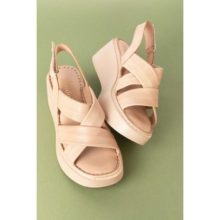 Women's Genuine Leather Wedge Heeled Sandals