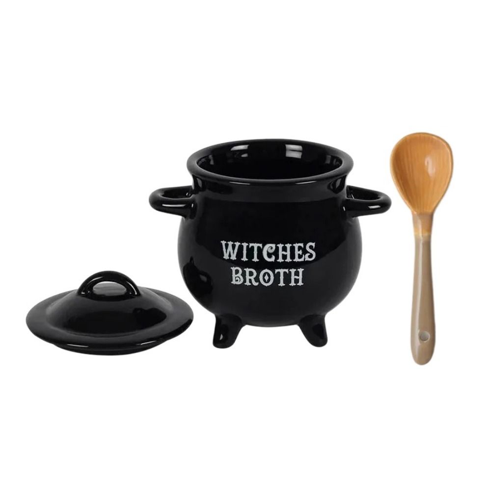 Decorative Witch Soup Bowl Black Witch Potion Cup Durable Witch Sugar Canister Kids