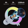 Smart Night Light For Kid Bedroom Bedside Wake Up Alarm Clock Atmosphere Light Multifuction Bluetooth Speaker Wireless Charger