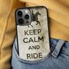 Keep Calm and Ride On Love Pony Horses Soft Phone Case for iPhone 17 Air 16e Pro Max 15 Pro 13 14 Plus 11 12 MagSafe Magnetic