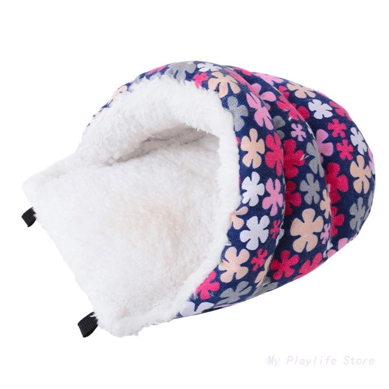 Kleintier Winterbett Haus Warm Hängematte Nest Zubehör für Hamster Meerschweinchen Igel Schlangen Spinnen Eidechsen