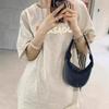Fat Mm Catties Can Be Worn In Summer Cotton Short-sleeved T-shirt Women's Design Sense Niche American Loose Front Shoulder Half-sleeved Top