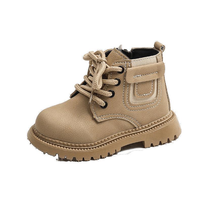 Classmate Girl Martin Boots Children's Boots 2025 Spring and Autumn New Black Children's Leather Boots British Style Baby Single Boots