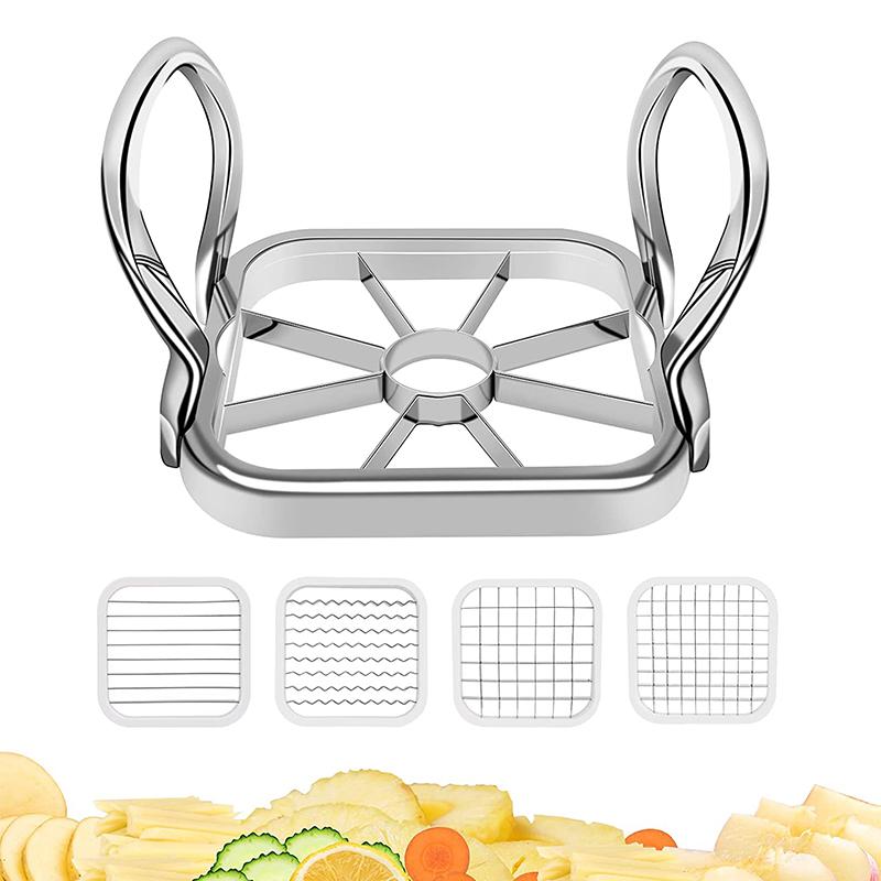 5pc Grid Cutting French Fries Potato Apple Slicer Potato Slicer Vegetable Chopper Food Cutter French Fry Slicer Kitchen Tools