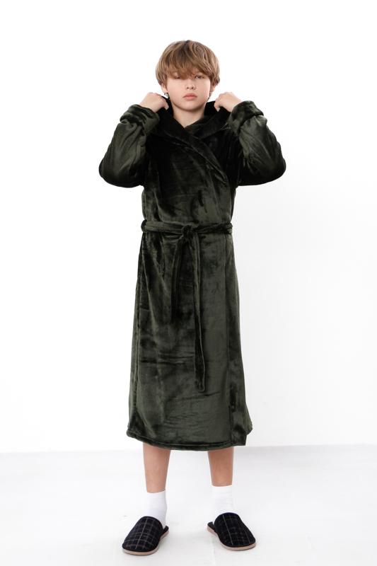 Boys’ Wrap Robe – Plush Fabric & Free Movement Fit, Demi-season 6390-034-4 HC