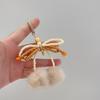 Bowknot Plush Ball Charm Pendant Chain Y2K Phone Straps Pocket Keychain Strap