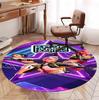 Tappeto Rotondo con Motivo KPop Demon Hunters, Tappetino da Interno/Esterno, per Picnic, Sala Giochi, Camera da Letto, Ufficio, Soggiorno, Tappeto Decorativo per la Casa, Regalo di Compleanno