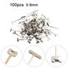 100 Pcs 0.9mm/1.5mm Sample Tile Leveling Wedges System T-Shaped Steel Needle Alignment Ceramic Positioning Construction Tools
