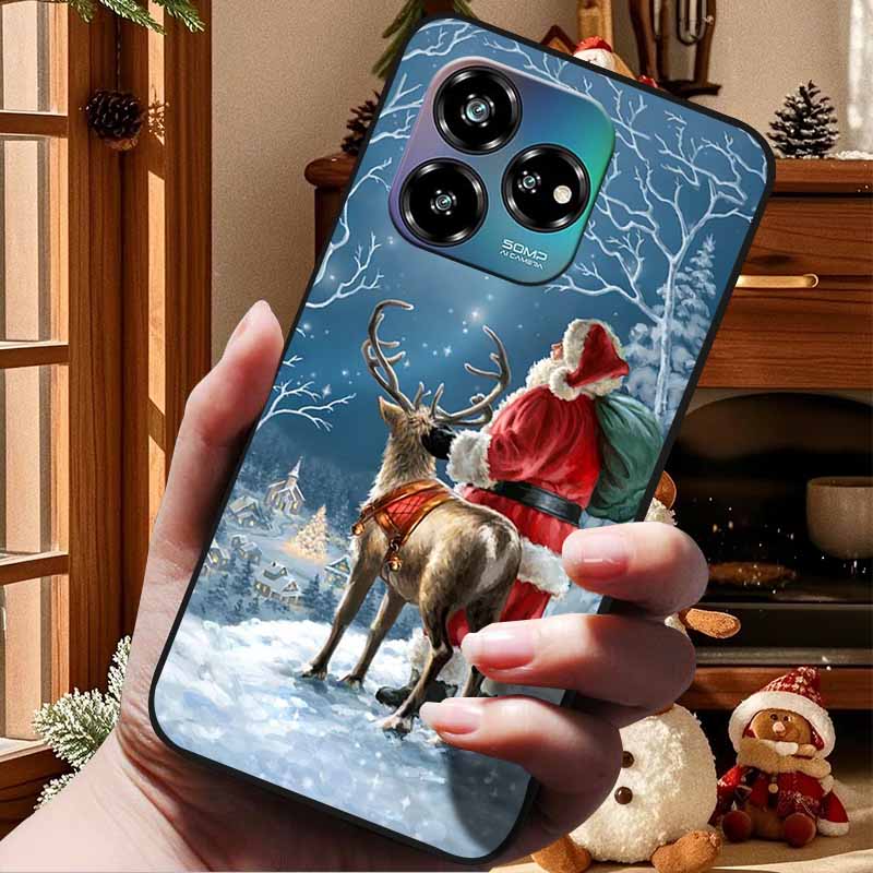 Christmas Lovely Cover For ZTE Axon 60 Lite Case  Axon60 50 40 Lite Pro Ultra 30 Soft Silicone TPU Phone Case For ZTE Axon 60 4G