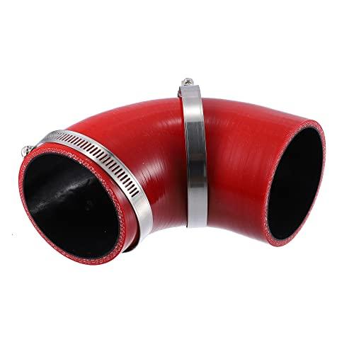 

uxcell Silicone Hose Air Cleaner Air Hose Intake Hose Silicone Pipe Radiator Hose Inner Diameter 76mm 90 Degree with Hose Band Heat Resistant Col