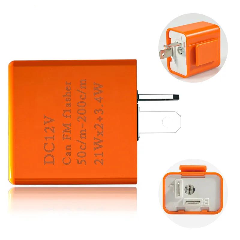 Releu LED Intermitent Motocicletă 12V Viteză Reglabilă 2 Pini Releu LED Electronic Intermitent pentru Semnalizare Motocicletă Înlocuire Directă