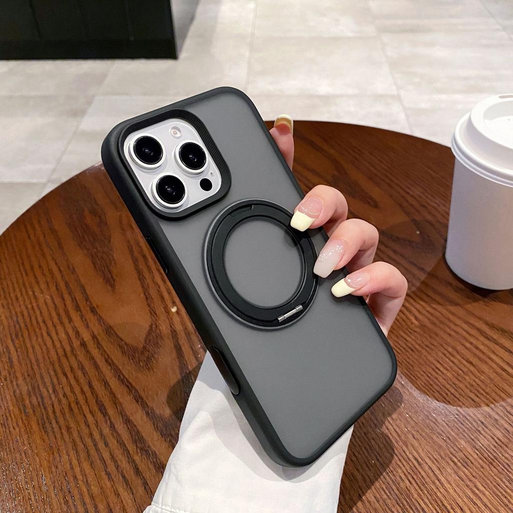 Phantom 360 Drehbarer Halter Geeignet für IPhone 16 Handyhülle Apple 15 ProMax Magnetische Schutzhülle mit großem Loch