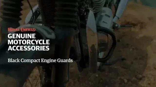 Ajuste Para Royal Enfield Continental GT Interceptor 650 Protector de Motor Compacto Negro