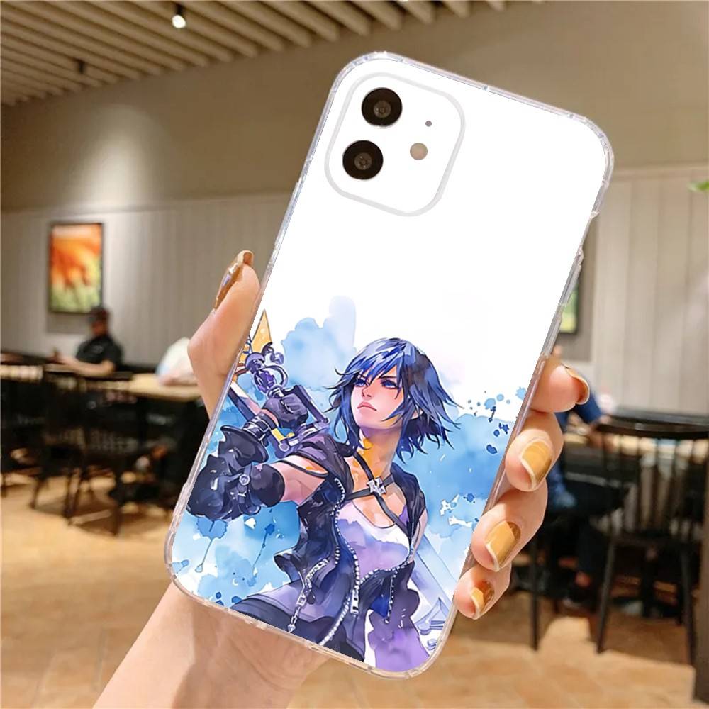 K-Kingdom Game Hearts Phone Case For iPhone 17,16,15,14,13,12,11 Pro,Max,Plus,X,XS,XR,SE4,E Mini Transparent Soft Cover