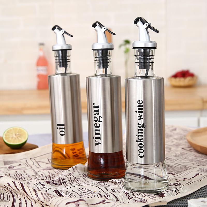 DREIAN Stainless Steel & Glass Kitchen Dispenser (Set of 2)