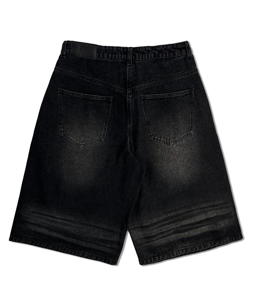 RAYFIKERS Catwashed Bermuda Denim Shorts Mq2Du348_Black