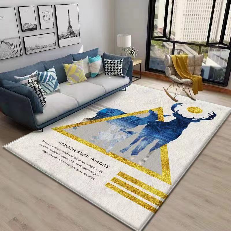 Nordic Living Room Carpet Thick Indoor Cartoon Carpet Imitation Cashmere Cushion Sofa Coffee Table Blanket Light Luxury Bedroom Bed Blanket