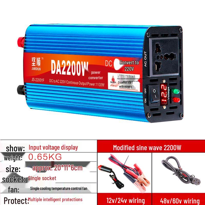 Kenshun High-Power Inverter: 12V/24V/48V/60V To 220V, 3000W/4000W/5000W for Car and Household Use.
