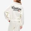 Fila Fusion Letter Logo Oversized Pullover Sweatshirt Women sweatshirts Milk-Beige T11W245206ABG