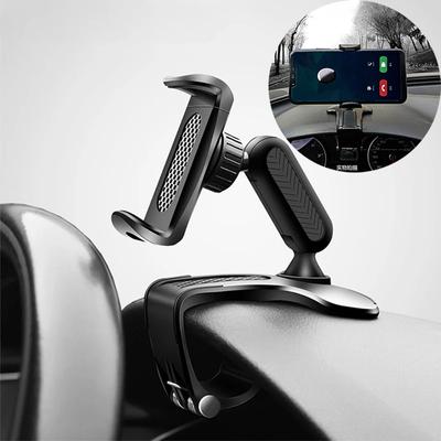 Support de téléphone pour tableau de bord de voiture, support de pare-soleil en ABS pour téléphone portable, rétroviseur automatique, rotation à 360 degrés, accessoires