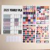 2025 Year Yearly Planner Wall Calendar Office Home Wall Organizers Planner from 01/2025 To 12/2025