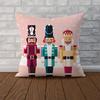 Nutcracker Soldier Pillow Case For Car Sofa Decorative Home Doublesided Print Plush Square Throw Pillow Cushion Cover