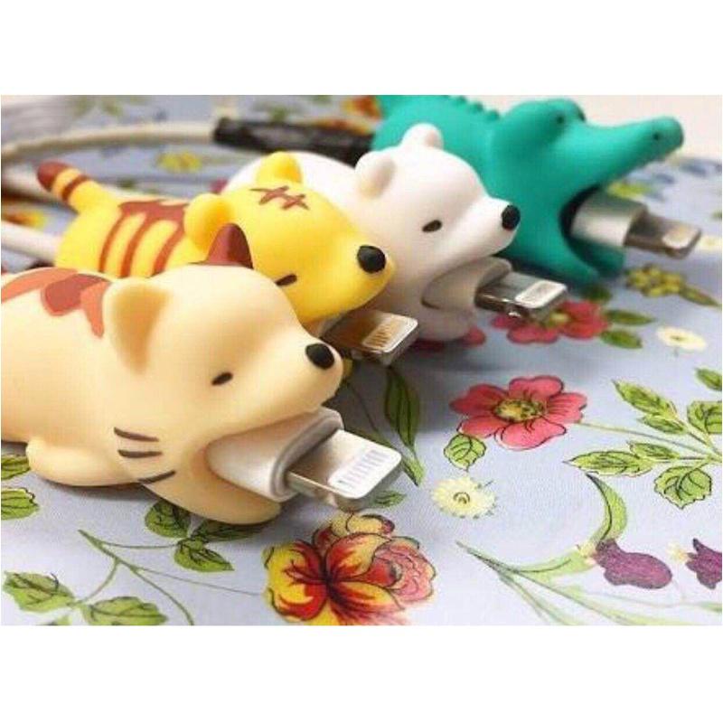 Cartoon Animal Dream Bite Cable Data Protector Dog Cat Shaper Winder Organizer for Phone Data Line