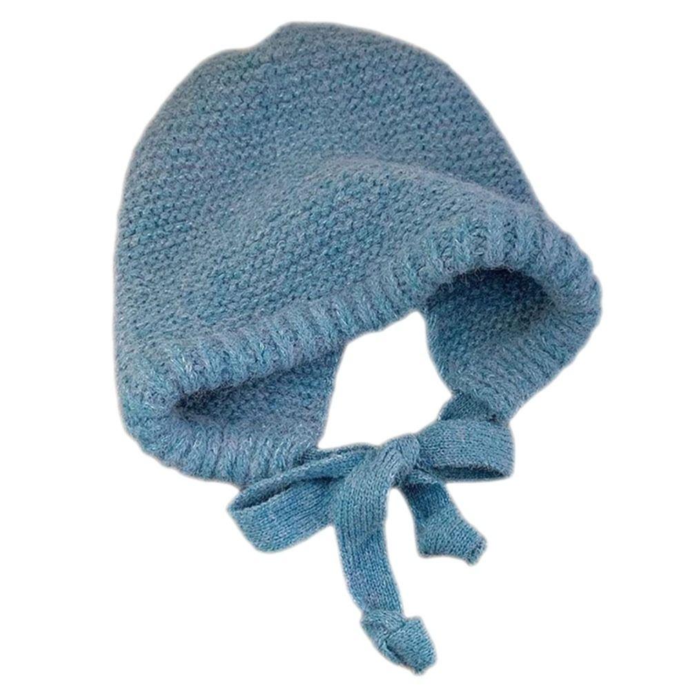 Strap Windproof Rope Knitted Hat Ear Protection Wool Balaclava Hat Cute Pullover Hat  Women