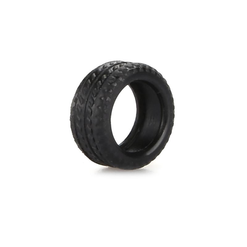 100Pcs/Box 1/64 RC Car Model Tires Rubber Tyre Tires Wheels 12mm*5mm Diorama Display Decoration Collection for 1/64 Car Model