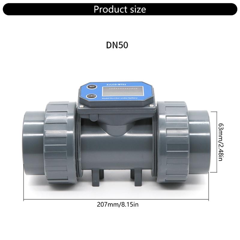 Digital Turbines Flowmeter Suitable For Farm & Garden Irrigation With LCD Display Measure Water Petrol Kerosene Methanol