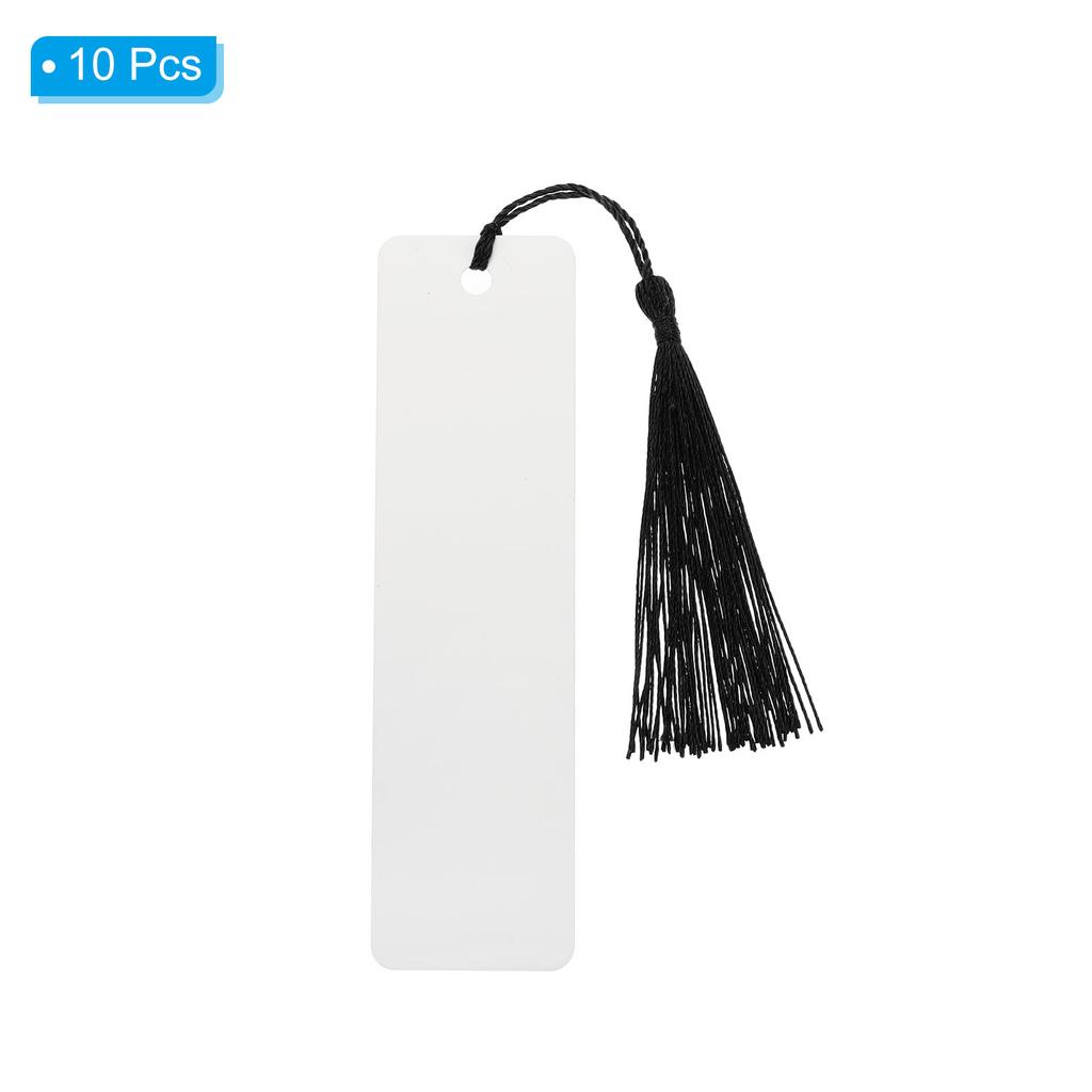 10/100Pcs Blank Sublimation Metal Bookmark Rectangle Book Marks Page Markers Mini Handmade Bookmark Tassels for Book Lover Gifts