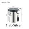 Stainless Steel Coffee Sealed Can Coffee Bean Storage Can with Date Tracker  with Spoon One Way Exhaust Preservate Cafe Use