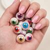 20pcs Random Mix Color Spacer Beads Colorful Eye Loose Beads Eyeball Beads  Thanksgiving Decor