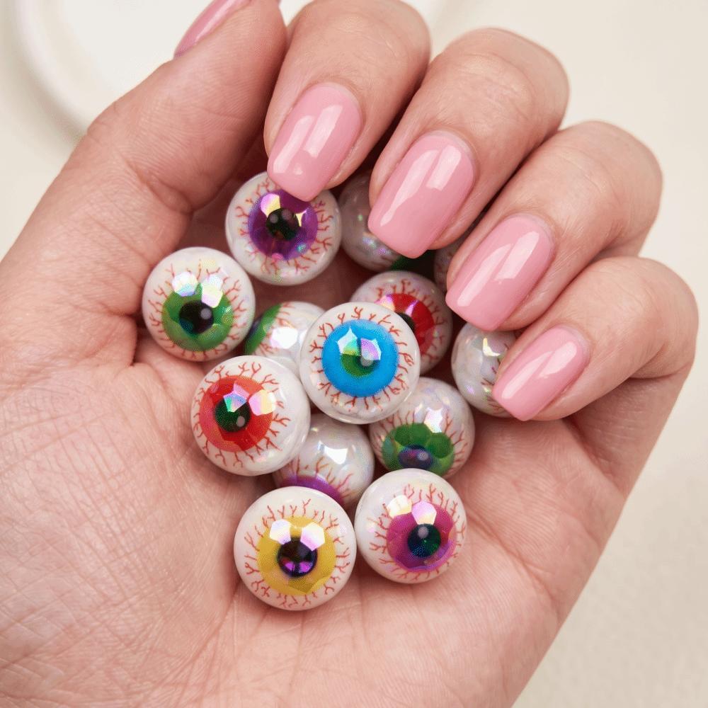 20pcs Random Mix Color Spacer Beads Colorful Eye Loose Beads Eyeball Beads  Thanksgiving Decor