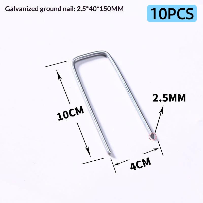 10 Pcs Heavy Duty Galvanized Steel Garden Stakes Rust Resistant Non Slip Washer For Securing Weed Barrier Turf