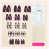 Purple Geometric Almond-Shaped Wearable Nails – 30 Detachable Pieces