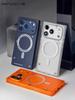 WAKCAS Frosted Phone Cover for iPhone 15/16/17 Pro/Max Magnetic Suction Phone Case Matte Anti-drop Transparent Protective Case