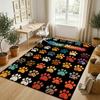 Dog Theme Crystal Velvet Rug Personalized Custom Name Text Soft Floor Mat Home Decor
