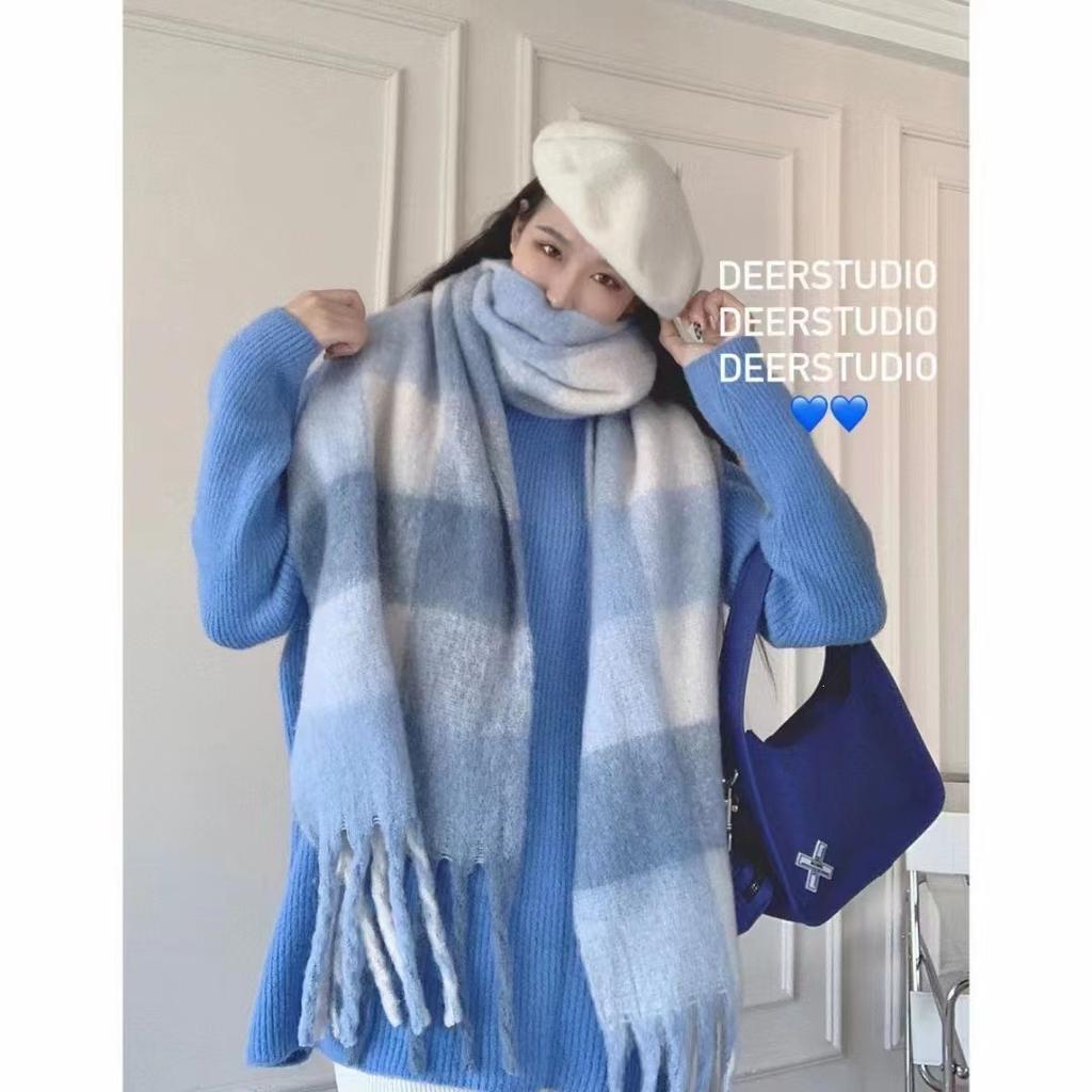 New Mohair Maillard Scarf Autumn and Winter Korean Premium Versatile Imitation Cashmere Warm Shawl